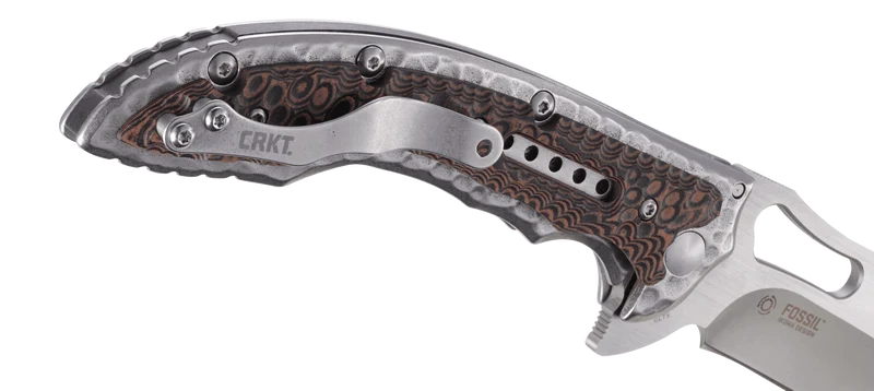 Couteau pliant CRKT FOSSIL 5470 manche martelé 12,6cm