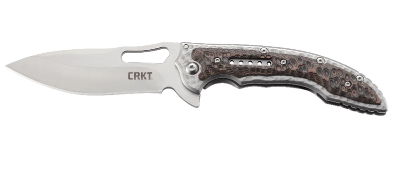 Couteau pliant CRKT FOSSIL COMPACT 5460 manche martelé 10,9cm