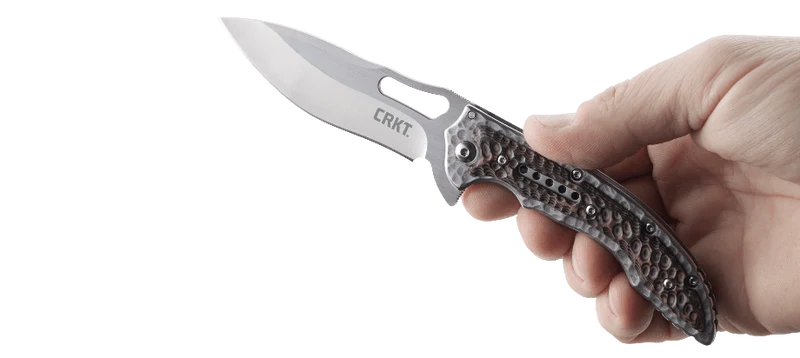 Couteau pliant CRKT FOSSIL COMPACT 5460 manche martelé 10,9cm