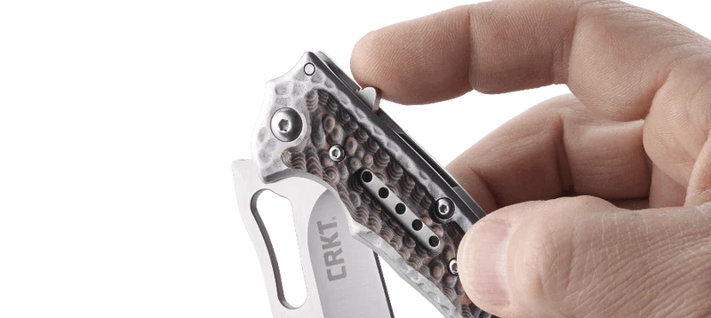 Couteau pliant CRKT FOSSIL COMPACT 5460 manche martelé 10,9cm