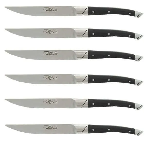 Coffret 6 couteaux de table Avantage Le Thiers Goyon-Chazeau manches en ébène