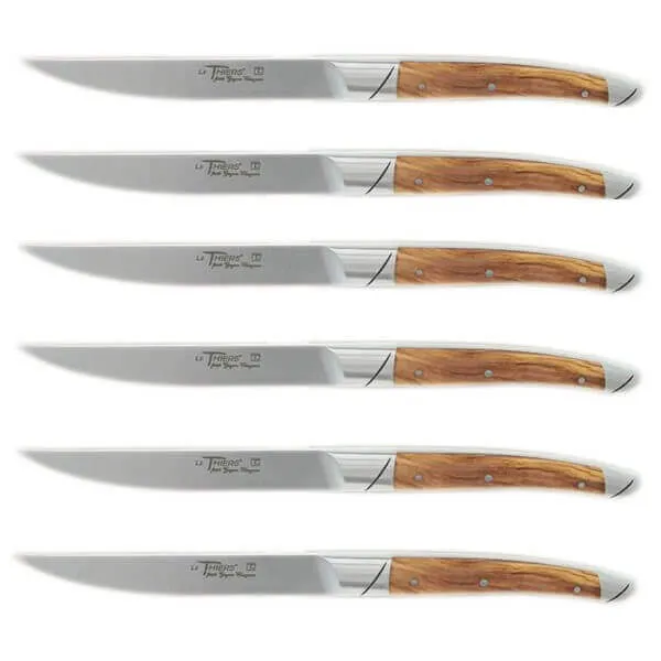 Coffret 6 couteaux de table Avantage Le Thiers Goyon-Chazeau manches olivier