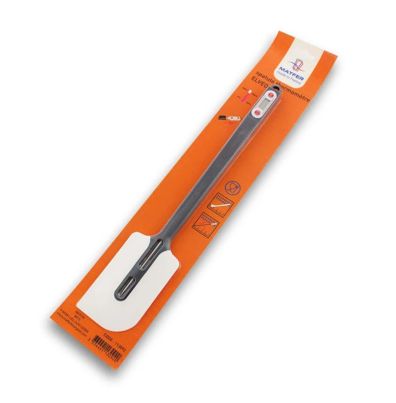 Spatule thermomètre Matfer Elvéo 38.5cm en silicone -20° à +200°C