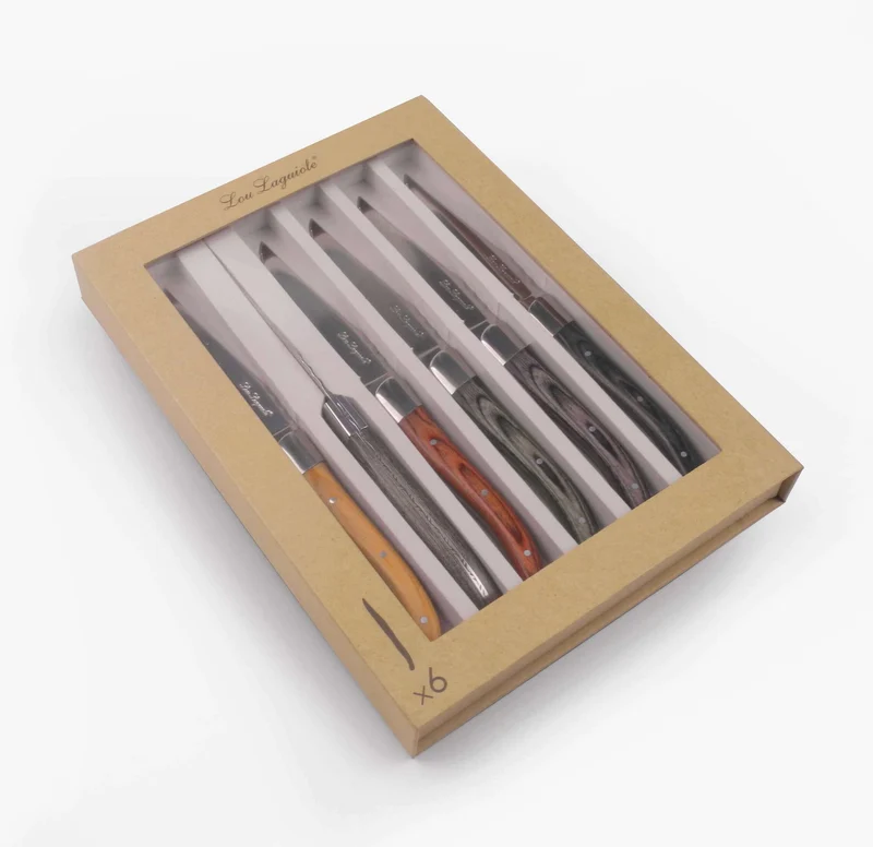 Coffret élégant de 6 couteaux à steak Lou Laguiole