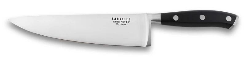 Couteau de chef Sabatier Trompette Vulcano 20cm 3 rivets