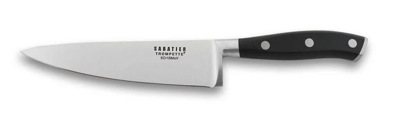 Couteau de chef Sabatier Trompette Vulcano 16cm 3 rivets
