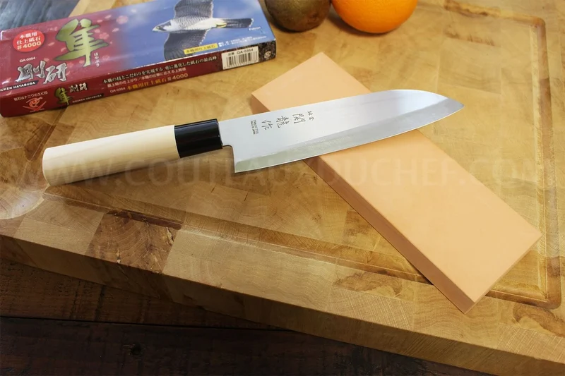 Pierre à aiguiser japonaise professionnelle Naniwa Gouken grain 4000