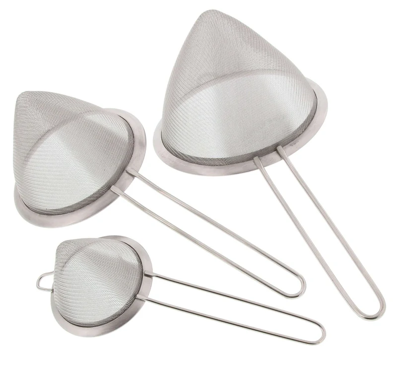 Set de 3 passoires chinois Pradel Excellence acier inox diamètre 8-12-16cm
