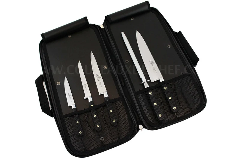 Mallette de 4 couteaux + 1 fusil Sabatier Chef fabrication française