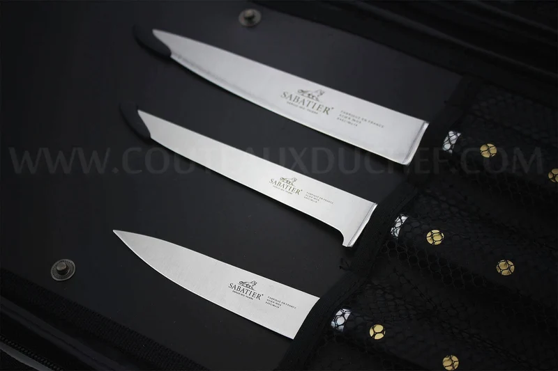 Mallette de 4 couteaux + 1 fusil Sabatier Chef fabrication française
