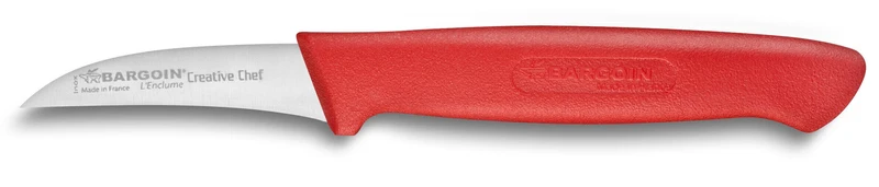 Couteau bec d'oiseau Bargoin Creative Chef 6cm manche surmoulé rouge