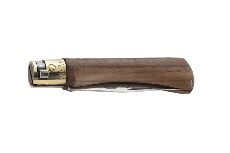 Couteau artisanal Old Bear S lame inox 7cm manche noyer avec virole