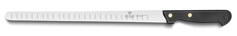 Couteau à saumon/jambon lame souple alvéolée 32 Dumas Affil 30cm manche 2 rivets