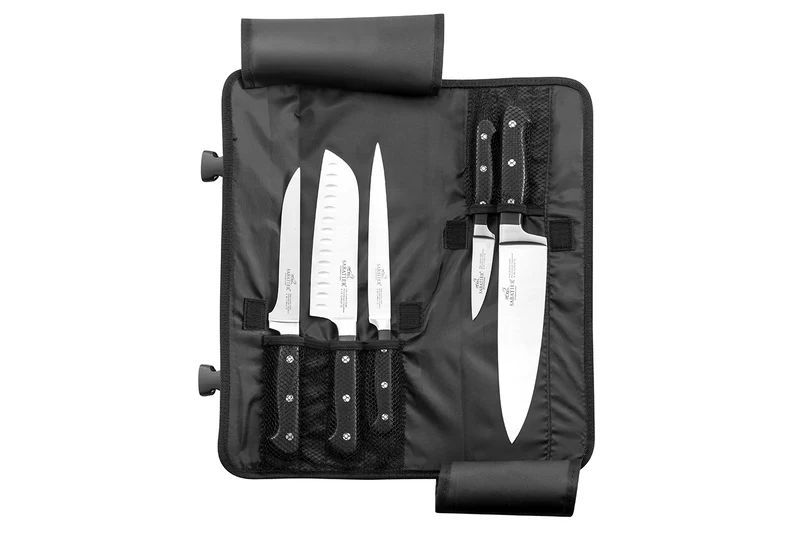 Trousse de cuisinier vide Sabatier 5 emplacements en nylon noir rigide