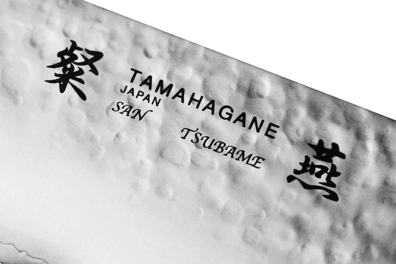 Couteau nakiri japonais Tamahagane Tsubame lame martelée 18cm acier VG5