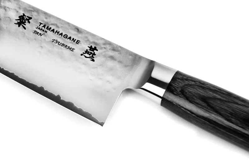 Couteau à trancher japonais Tamahagane Tsubame lame martelée 24cm acier VG5