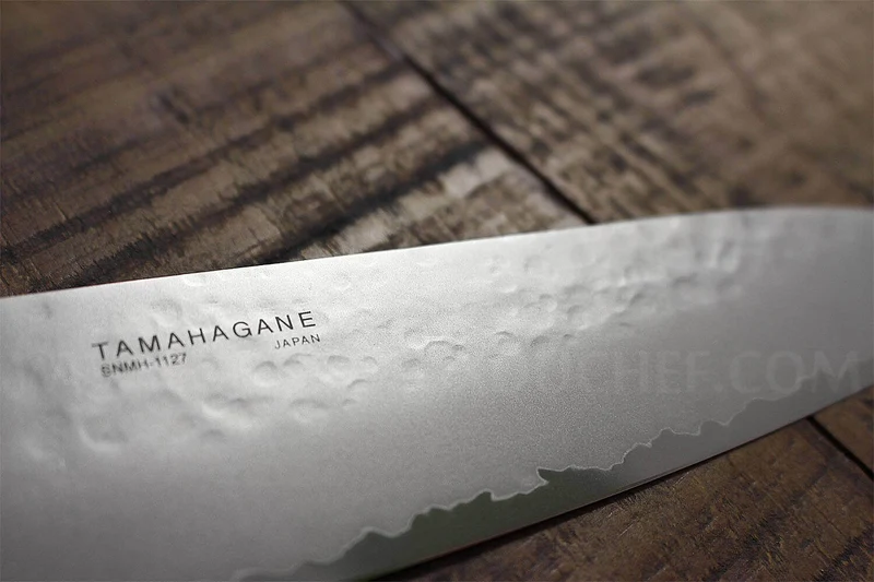Couteau de chef japonais Tamahagane Tsubame lame martelée 15cm acier VG5