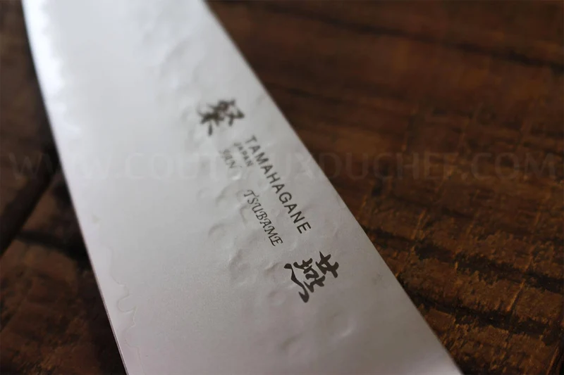 Couteau de chef japonais Tamahagane Tsubame lame martelée 15cm acier VG5