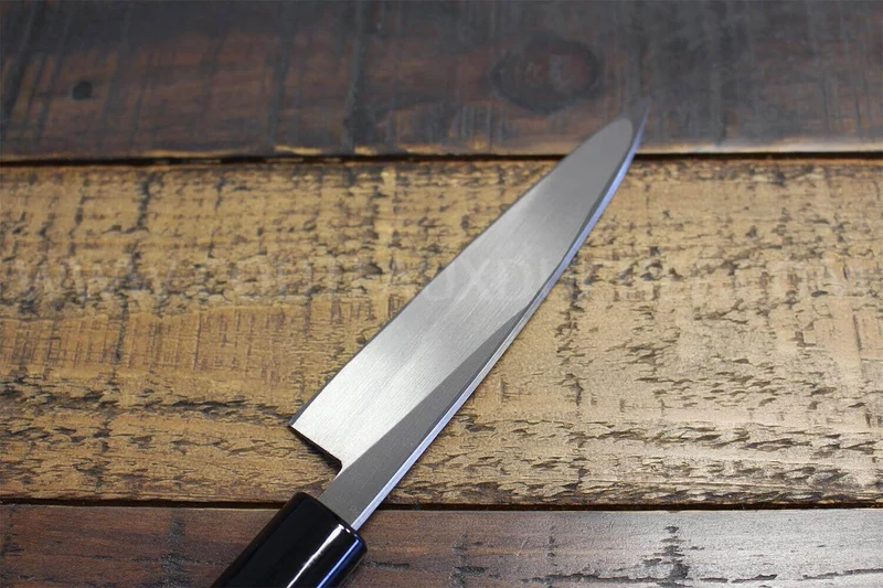 Couteau Kaisaki japonais artisanal JIKKO Betsuuchi lame 12cm en White Steel manche magnolia