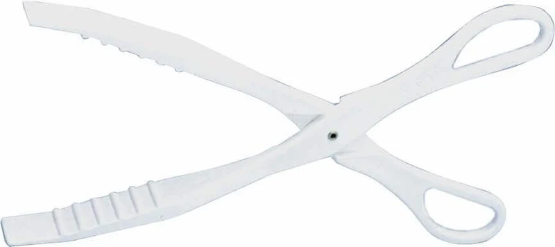 Pince à servir ergonomique multi-usages 29cm en polymère blanc