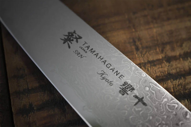 Couteau universel japonais Tamahagane Kyoto lame 15cm acier damas VG5