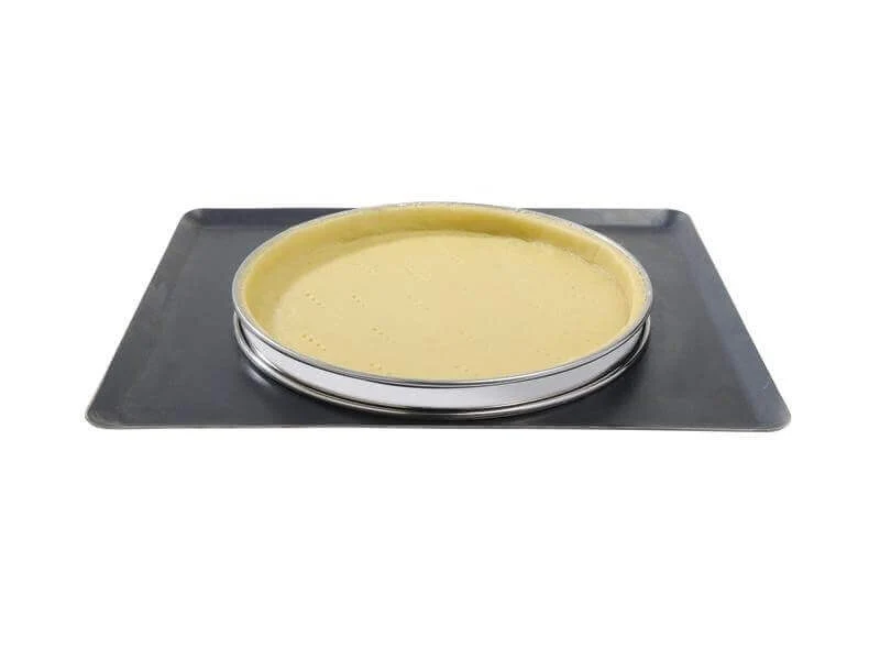 Cercle à tarte De Buyer acier inox bord roulé 28cm - hauteur 2cm