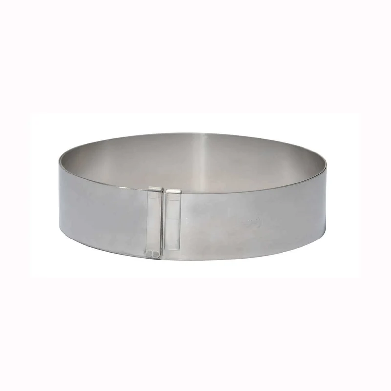 Cercle à entremets extensible inox De Buyer hauteur 4,5cm - 18 à 36cm