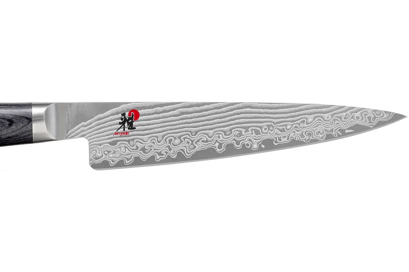 Couteau d'office japonais long Miyabi 5000FCD lame 11cm damas 48 couches manche pakkawood