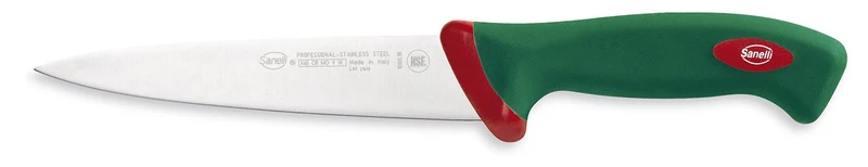 Couteau à saigner professionnel SANELLI Premana lame 18cm manche vert