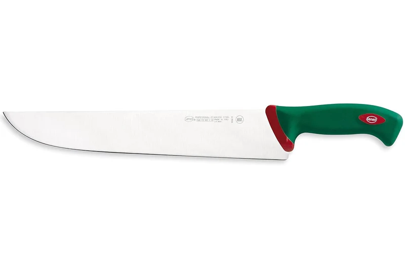 Couteau de boucher professionnel SANELLI Premana lame 33cm manche vert