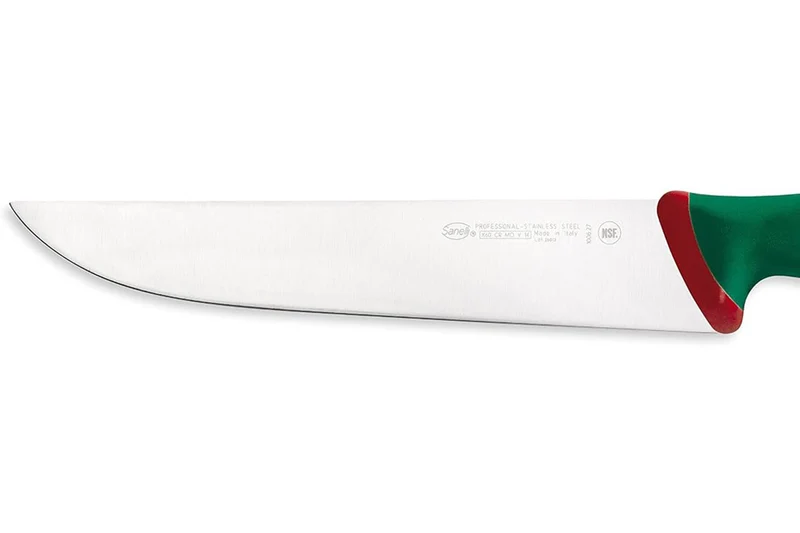 Couteau de boucher professionnel SANELLI Premana lame 27cm manche vert
