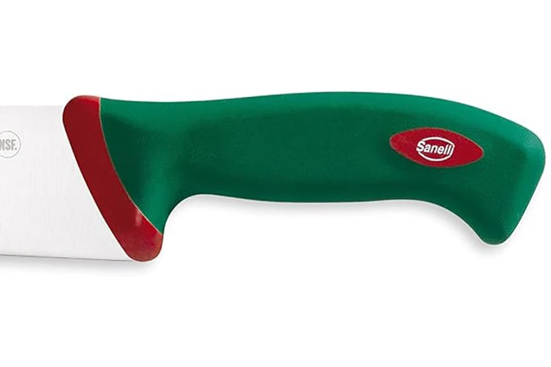 Couteau de boucher professionnel SANELLI Premana lame 27cm manche vert
