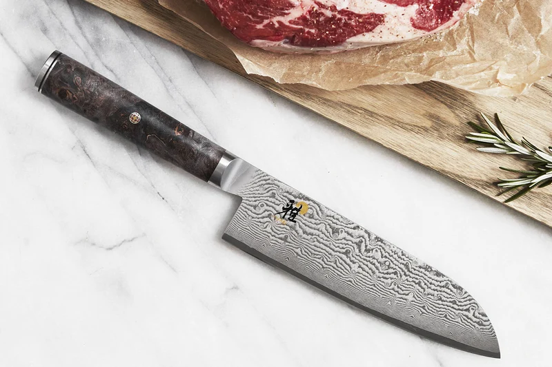 Couteau japonais Santoku Miyabi 5000MCD67 18cm 132 couches de damas
