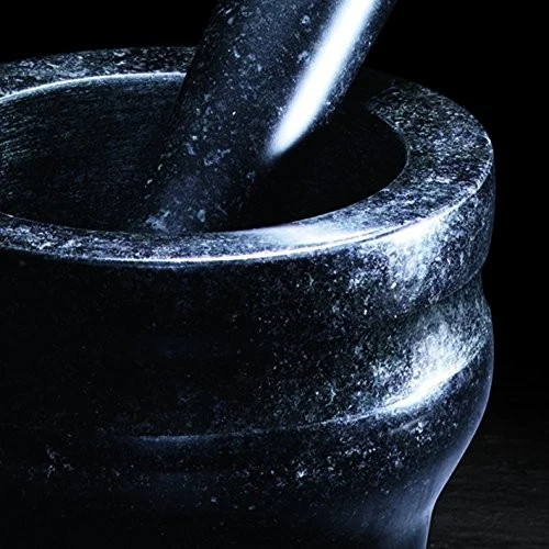 Mortier et pilon Cole & Mason en granit noir élégant - Diamètre 18cm