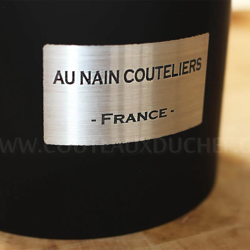Bloc universel Au Nain Bistronome 4 couteaux à steak élégants manches rouges