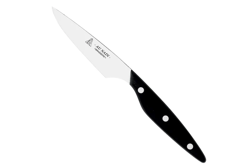 Bloc universel Au Nain Brasserie 6 couteaux à steak manches noirs