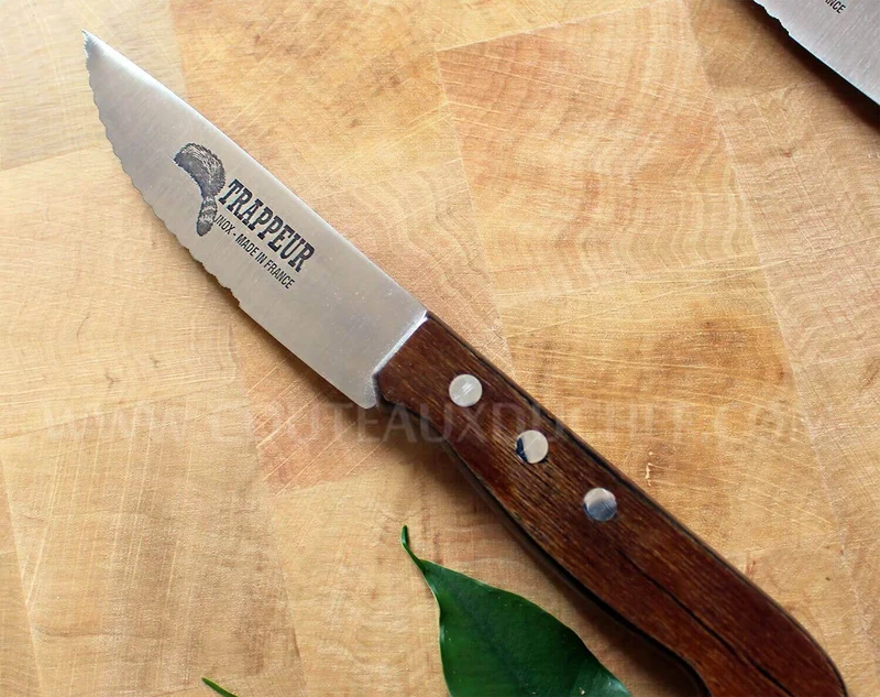 Coffret 6 couteaux à steak Trappeur Au Nain lames dentelées - Qualité française