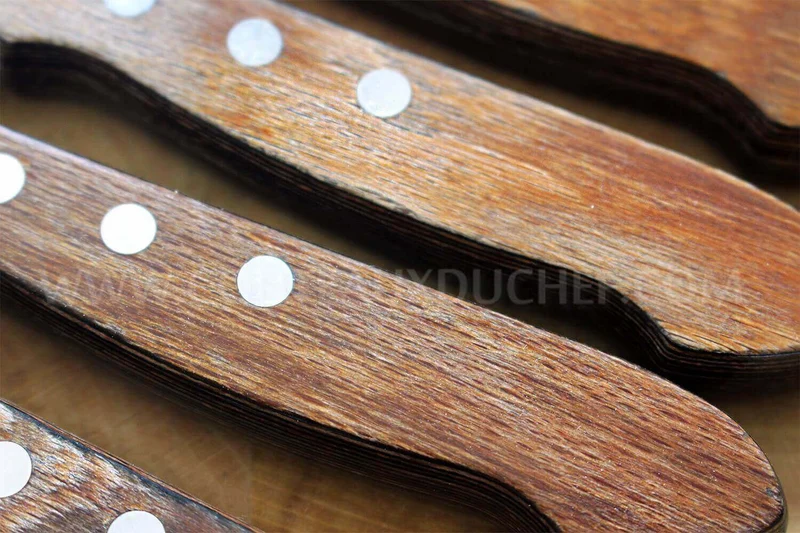 Coffret 6 couteaux à steak Trappeur Au Nain lames dentelées - Qualité française