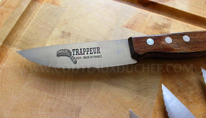 Coffret 6 couteaux à steak Trappeur Au Nain lames dentelées - Qualité française