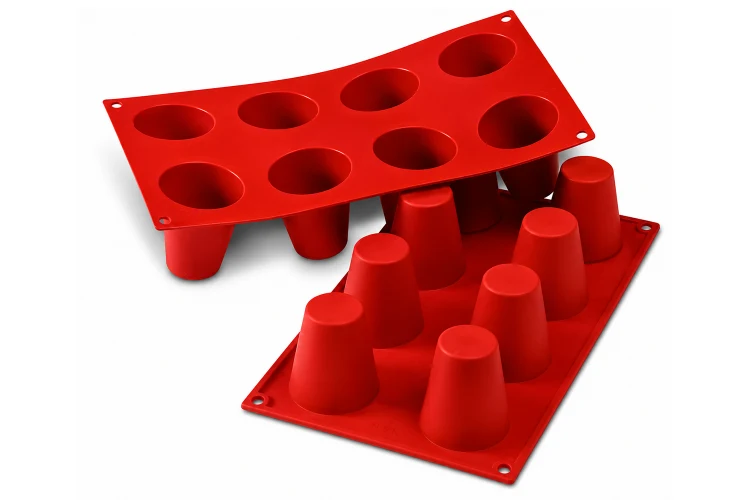 Moule en silicone professionnel Silikomart Silicon Flex 300x175mm 8 babas 5.5cm