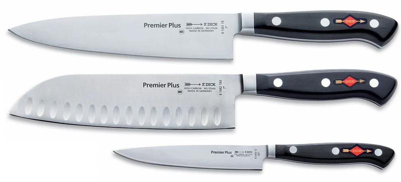 Coffret 3 couteaux professionnels Dick Premier Eurasia lames forgées