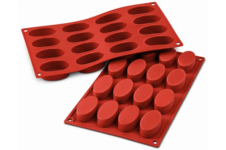 Moule en silicone professionnel Silikomart Silicon Flex 300x175mm 16 petits fours ovales