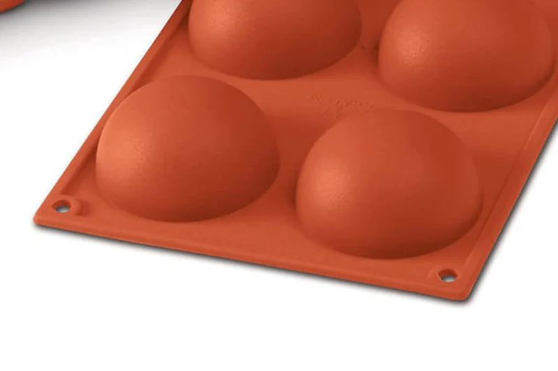 Moule professionnel en silicone Silikomart Silicon Flex 300x175mm 6 demi-sphères 7cm