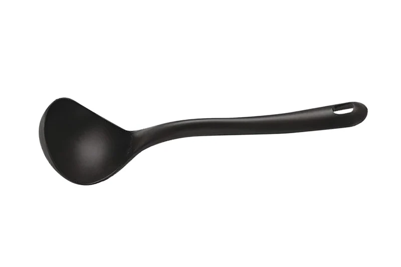 Louche de cuisine professionnelle en polyamide noir 32cm diamètre 9cm - 10cl
