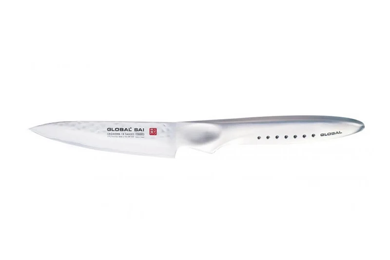 Couteau d'office japonais Global Sai S02R lame martelée 10cm