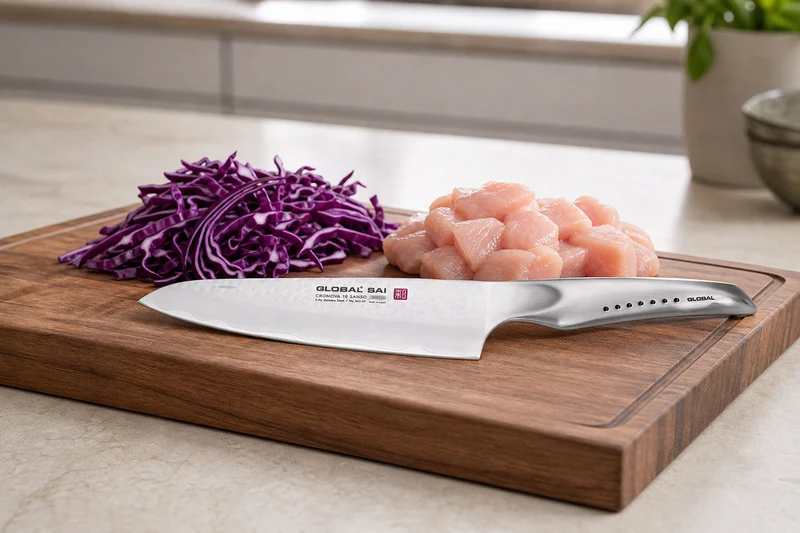 Couteau de chef japonais Global Sai 01 lame martelée 19cm