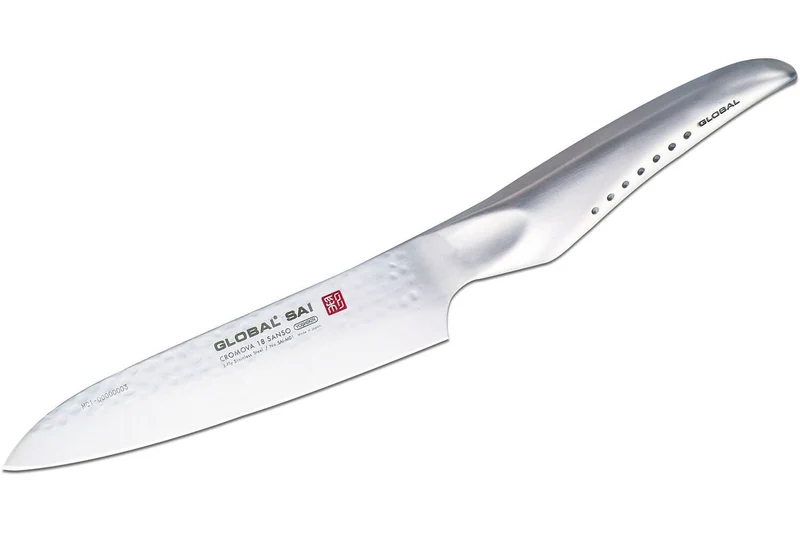 Couteau de chef japonais Global Sai M01 lame martelée 14cm