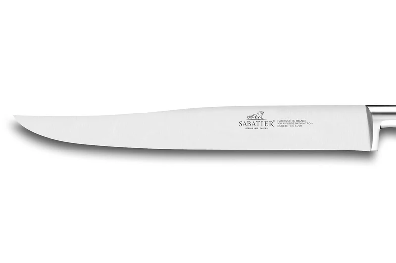 Couteau à découper forgé Sabatier Perigord lame 20cm manche en noyer