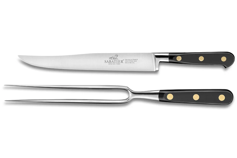 Coffret à découper SABATIER Idéal Inox 100% forgé rivets laiton