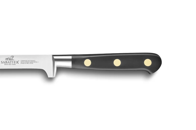 Couteau filet suédois SABATIER Idéal Inox 100% forgé rivets laiton lame 22cm